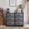 Sorbus 6 Drawers Dresser- Storage Unit with Steel Frame, Wood Top, Fabric Bins - for Bedroom, Closet, Office and more